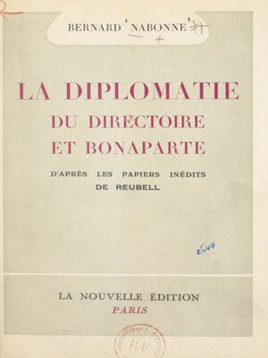 cover image of La diplomatie du Directoire et Bonaparte
